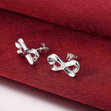 silver plated earing  shape stud earring silver plated earrings smte04 J4U66