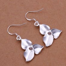 silver plated earing austria crystal flower earring silver plated earrings smte25 J4U66