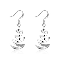 silver plated earing crescent moon earring silver plated earrings smte203 J4U66