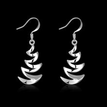 silver plated earing crescent moon earring silver plated earrings smte203 J4U66