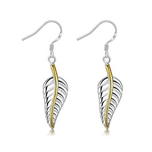 silver plated earing feather earring silver plated earrings smte03 J4U66