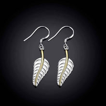 silver plated earing feather earring silver plated earrings smte03 J4U66