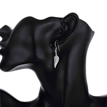silver plated earing feather earring silver plated earrings smte03 J4U66
