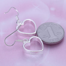 silver plated earing heart earring silver plated earrings smte047 J4U66