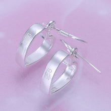 silver plated earing heart earring silver plated earrings smte047 J4U66