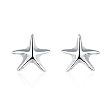 silver plated earing seastar stud earring silver plated earrings smte033 J4U66