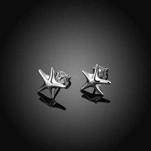 silver plated earing seastar stud earring silver plated earrings smte033 J4U66
