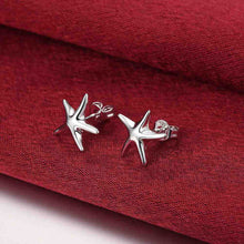 silver plated earing seastar stud earring silver plated earrings smte033 J4U66