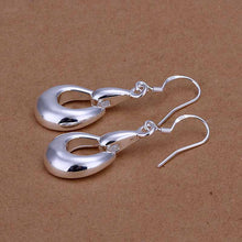 silver plated earing horse hooves earring silver plated earrings smte250 J4U66