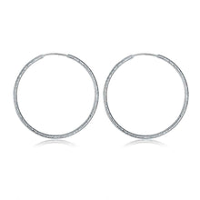 silver plated earing sand circle hoop earring silver plated earrings smte044 J4U66