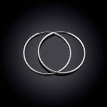 silver plated earing sand circle hoop earring silver plated earrings smte044 J4U66