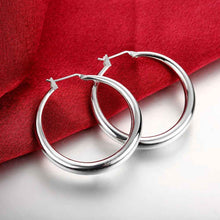 silver plated earing three dimensional hoop earring silver plated earrings smte020 J4U66
