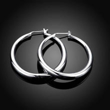 silver plated earing three dimensional hoop earring silver plated earrings smte020 J4U66