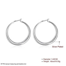 silver plated earing three dimensional hoop earring silver plated earrings smte020 J4U66