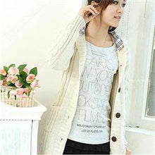 Cardigan Women Full Sleeve Long Loose Knitted Cardigans Hooded Sweater For Young Lady J4U66