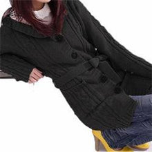 Cardigan Women Full Sleeve Long Loose Knitted Cardigans Hooded Sweater For Young Lady J4U66