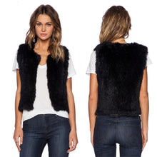 Plus Size Faux Fur Jacket Women Natural VGilet Sleeveless Lapel Outerwear Jacket Coat Hair Jacket Waistcoat J4U66