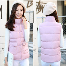 warm d vest women sim sleeveless waistcoat zipper vests pink J4U66