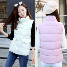warm d vest women sim sleeveless waistcoat zipper vests pink J4U66