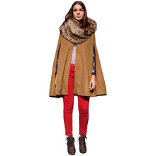 women coat and jackets batwing cloak loose poncho warm cape jacket women outerwear overcoat camel black J4U66