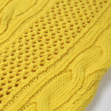 women gradient knitted long cardigan twist open front sleeveless casual long outwear blue light blue yellow J4U66