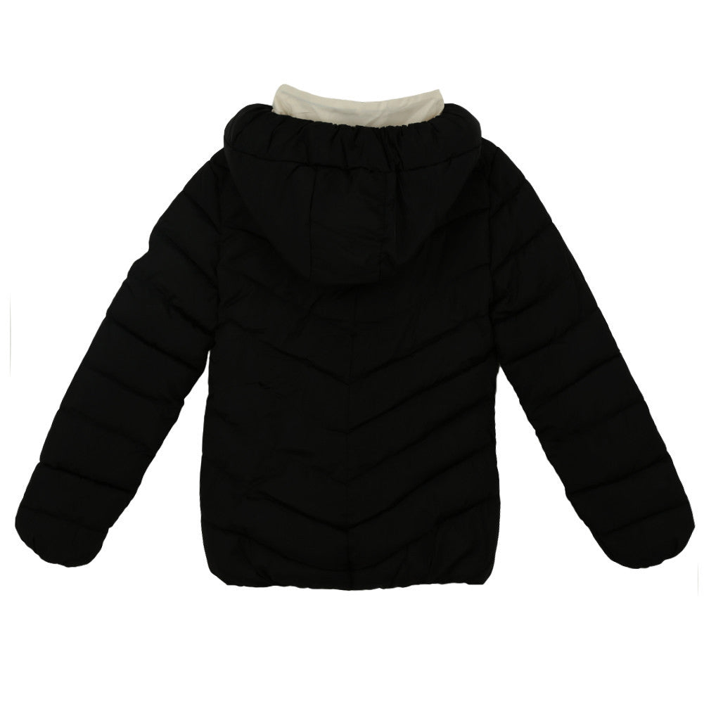 women parka long sleeve padded zipper hooded pockets outerwear plus size warm slim thick women coat l xxxl J4U66