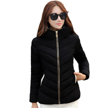 women parka long sleeve padded zipper hooded pockets outerwear plus size warm slim thick women coat l xxxl J4U66