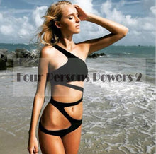 woman siamese design for sexy one piece swimsuit women deep one shoulder bandage bodysuit bathing suit swimwear J4U66