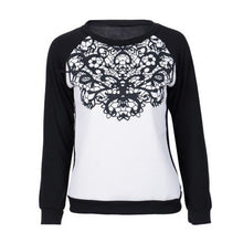 Cloth Loose Long Sleeve Lace Patchwork Shirts Sweatshirts Hoodies Plus Size J4U66