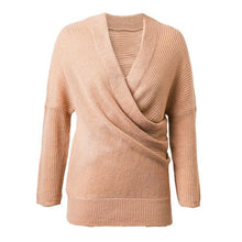 Loose Long Sleeve V Neck Sweater Tops Pullovers Thin Black White Sweaters J4U66