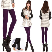 women thick warm legging brushed lining stretch fleece pants women trample feet leggings J4U66