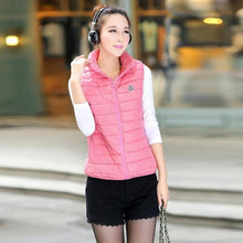 women nter vest waistcoat sleeveless jacket hooded down cotton warm vest J4U66