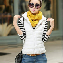 nter Vest Waistcoat Sleeveless Jacket Hooded Down Cotton Warm VestJFY66