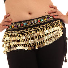 New Women Belly Dance Costumes Velvet Hip Scarf Wrap Belt Women Skirt Dancewear WIth 248 Coins J4U66
