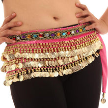 New Women Belly Dance Costumes Velvet Hip Scarf Wrap Belt Women Skirt Dancewear WIth 248 Coins J4U66
