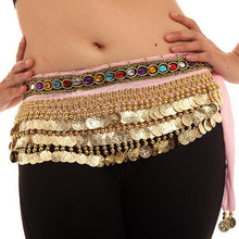 New Women Belly Dance Costumes Velvet Hip Scarf Wrap Belt Women Skirt Dancewear WIth 248 Coins J4U66