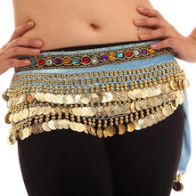 New Women Belly Dance Costumes Velvet Hip Scarf Wrap Belt Women Skirt Dancewear WIth 248 Coins J4U66