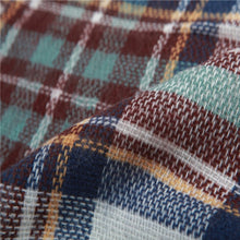women blanket oversized tartan plaid scarf wrap shawl poncho jacket coat stole J4U66