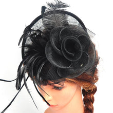 women chic fascinator hat cocktail wedding party church headpiece headband headwear J4U66