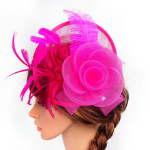 women chic fascinator hat cocktail wedding party church headpiece headband headwear J4U66