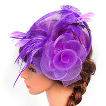 women chic fascinator hat cocktail wedding party church headpiece headband headwear J4U66
