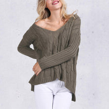 Clothing Criss Cross top Backless knitted sweater Warm Knitwear Loose Jumpers White Pullover Outwear J4U66