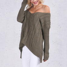 Clothing Criss Cross top Backless knitted sweater Warm Knitwear Loose Jumpers White Pullover Outwear J4U66