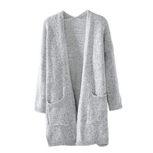 women knitted sweatercoat long sleeve cardigans casual loose jacket outwear J4U66