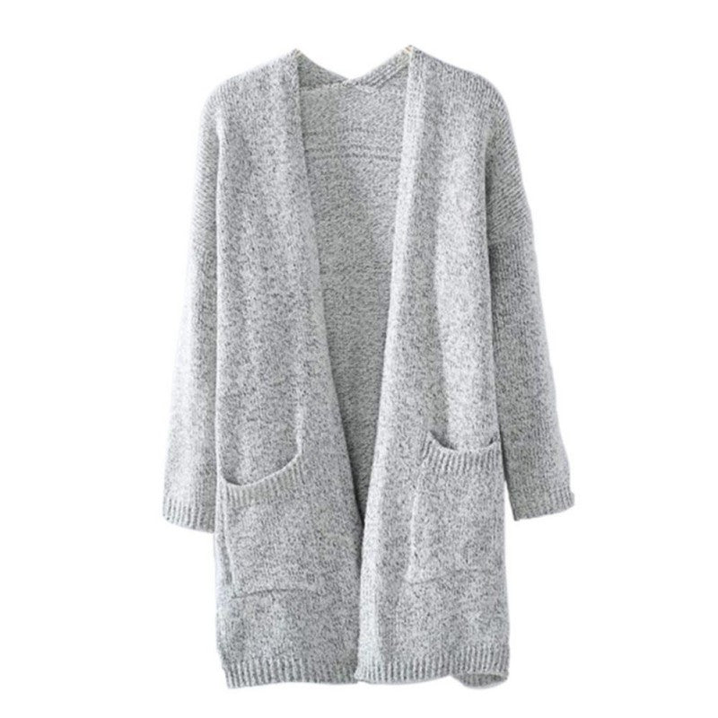 Knitted Sweater Coat Long Sleeve Cardigans Casual Loose Jacket OutwearJFY66