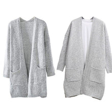 women knitted sweatercoat long sleeve cardigans casual loose jacket outwear J4U66