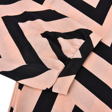 Women Formal Elegant OL Office Dress Dress Loose Evening Party Casual Knee-length Dress Wave Printing J4U66