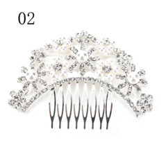 Women Girl Bridal Wedding Silver Crystal Rhinestone Diamante Flower Hair Clip Comb Pin Apparel Accessorie Headwear Hair Comb J4U66
