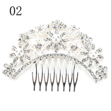 Women Girl Bridal Wedding Silver Crystal Rhinestone Diamante Flower Hair Clip Comb Pin Apparel Accessorie Headwear Hair Comb J4U66