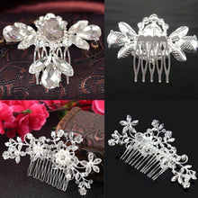 Women Girl Bridal Wedding Silver Crystal Rhinestone Diamante Flower Hair Clip Comb Pin Apparel Accessorie Headwear Hair Comb J4U66